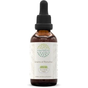 Grains of Paradise B60 Alcohol-Free Herbal Extract Tincture, Grains of Paradise (Aframomum melegueta) Dried Seeds (2 fl oz)