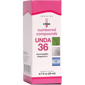 UNDA 36 Numbered Compounds | Homeopathic Preparation | 0.7 fl. oz.
