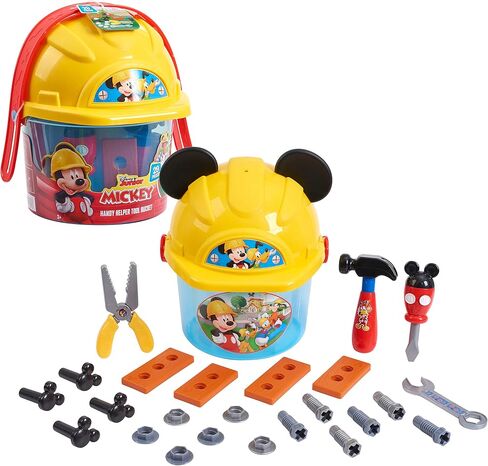 Disney Junior Mickey Mouse Handy Helper Tool Bucket Construction Role Play Set, 25-pieces in Saudi Arabia