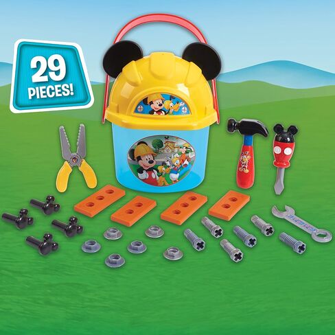 Disney Junior Mickey Mouse Handy Helper Tool Bucket Construction Role Play Set, 25-pieces in Saudi Arabia