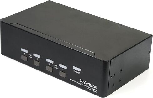 StarTech.com 4 Port DisplayPort KVM Switch - 4K 60Hz - Single Display - Dual Port UHD DP 1.2 USB KVM Switch with Integrated USB 2.0 Hub & Audio - Dell, HP, Apple, Lenovo - TAA Compliant (SV431DPUA2) in Saudi Arabia