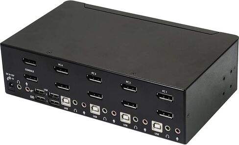 StarTech.com 4 Port DisplayPort KVM Switch - 4K 60Hz - Single Display - Dual Port UHD DP 1.2 USB KVM Switch with Integrated USB 2.0 Hub & Audio - Dell, HP, Apple, Lenovo - TAA Compliant (SV431DPUA2) in Saudi Arabia