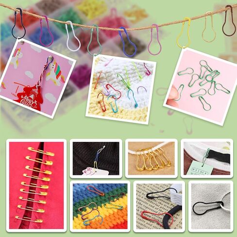 Mayboos 300 Pcs Crochet Stitch Markers, 10 Colors Calabash Safety Bulb Pins in Kuwait
