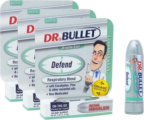 Aromatherapy Nasal Inhaler (3 Pack) by Dr.Bullet, Organic Essential Oils in Saudi Arabia