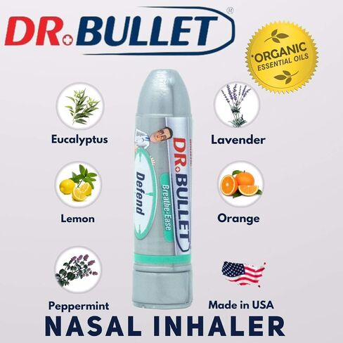 Aromatherapy Nasal Inhaler (3 Pack) by Dr.Bullet, Organic Essential Oils in Saudi Arabia
