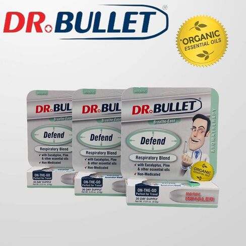 Aromatherapy Nasal Inhaler (3 Pack) by Dr.Bullet, Organic Essential Oils in Saudi Arabia