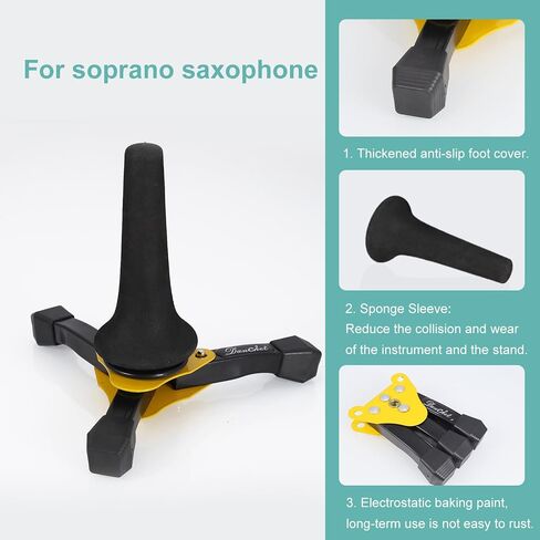 Danchet Portable Foldable Tripod Stand for Clarinet, Flute and Oboe, Woodwind Instrument Stand Portable Foldable Stand in Kuwait