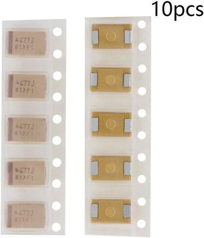Fielect 10Pcs 470uF Tantalum Capacitor 470uF 6.3V SMD Tantalum Electrolytic Capacitor Patch/7343/D/470uF/6.3V Model in Saudi Arabia