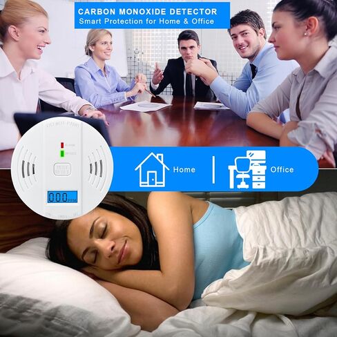 Carbon Monoxide Detector,Carbon Monoxide Alarm Battery Powered,CO Detector with Sensitive CO Sensor,LCD Digital Display and Sound Warning,CO Alarms Monitor for Home,Office,Travel in Kuwait