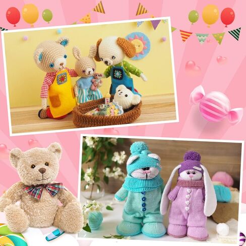 YUJUN 700PCS Safety Eyes for Crochet,6-22mmColorful Glitter Noses with Washers Stuffed Animals Amigurumi Craft Doll Making Teddy Bear Toy in Saudi Arabia