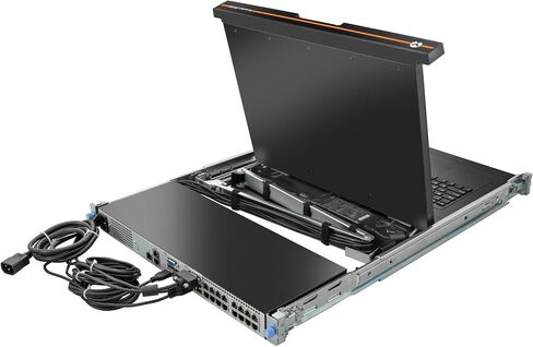 Vertiv Avocent LRA, Local Rack Access, 1U, Rack Mount Console, 8-Port KVM Console, 8 Cables (LRA185KMM8D-G01) in Kuwait