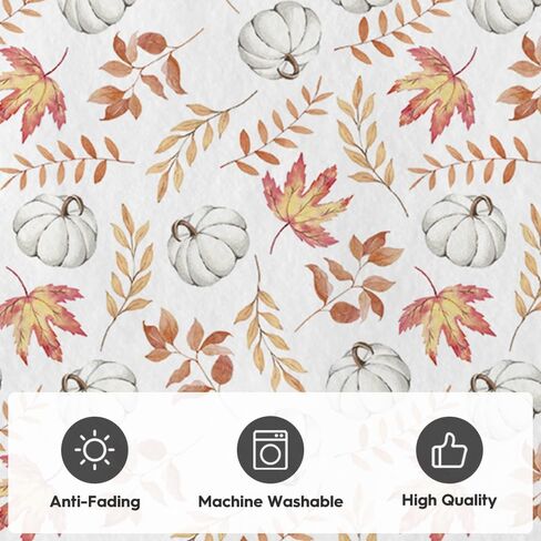 Artoid Mode Orange Pumpkins Maple Leaves Fall Area Rug, Autumn Thanksgiving Home Decor Low-Profile Non-Slip Washable Runner Rug for Entryway Bedroom Living Room Laundry Room Indoor 2x6 Feet in Saudi Arabia