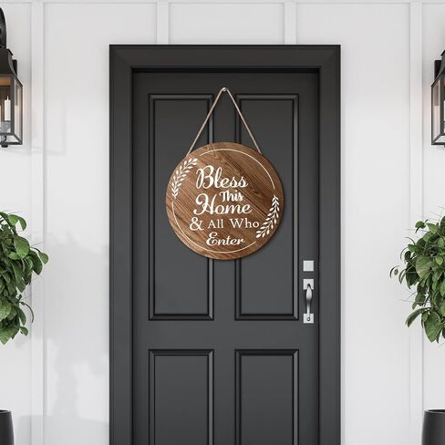 God Bless This Home Wall Decor Family Home Decor Signs Rustic Wooden Signs Farmhouse Bless Home Wall Decor Plaque Decorative Bless This Home and All Who Enter Wall Art for Home Decor in Saudi Arabia