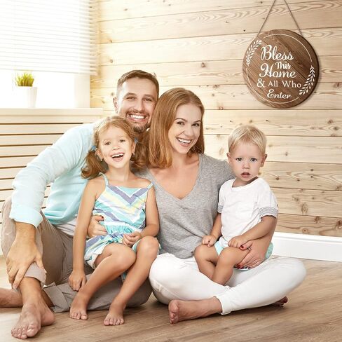 God Bless This Home Wall Decor Family Home Decor Signs Rustic Wooden Signs Farmhouse Bless Home Wall Decor Plaque Decorative Bless This Home and All Who Enter Wall Art for Home Decor in Saudi Arabia