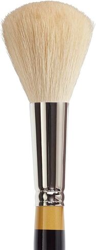 فرشاة فنان من سلسلة KINGART Premium Original Gold 9265-20 Round MOP، شعر طبيعي أبيض ناعم، مقبض قصير، للرسم الزيتي والأكريليك، مقاس 20 in Kuwait