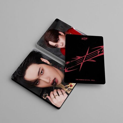 BLUECO 55 Pcs Ateez Lomo Cards The WORLD EP.FIN WILL New Album Merchandise Photocards Set ATINY‘s Fans Cards for Party Decorations in Saudi Arabia