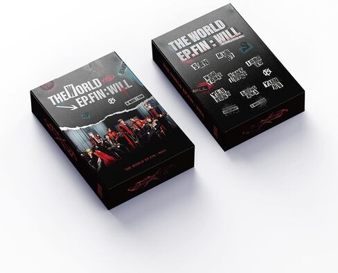 BLUECO 55 Pcs Ateez Lomo Cards The WORLD EP.FIN WILL New Album Merchandise Photocards Set ATINY‘s Fans Cards for Party Decorations in Saudi Arabia