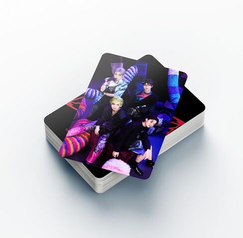 BLUECO 55 Pcs Ateez Lomo Cards The WORLD EP.FIN WILL New Album Merchandise Photocards Set ATINY‘s Fans Cards for Party Decorations in Saudi Arabia