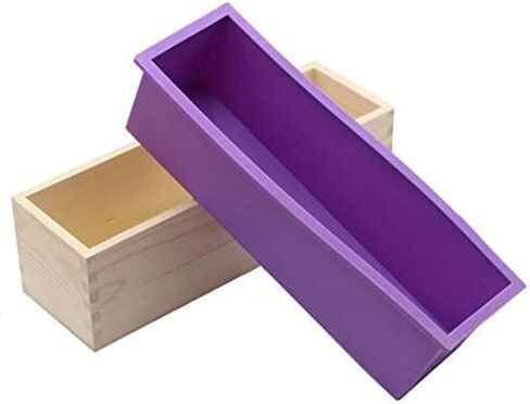 Silicone Soap Mold Loaf with Wooden Box for Soap Making in Kuwait