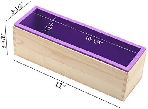 Silicone Soap Mold Loaf with Wooden Box for Soap Making in Kuwait