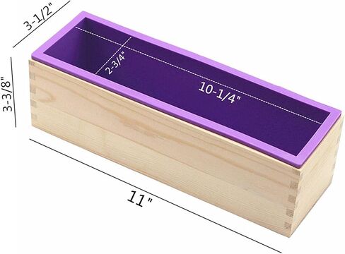 Silicone Soap Mold Loaf with Wooden Box for Soap Making in Kuwait