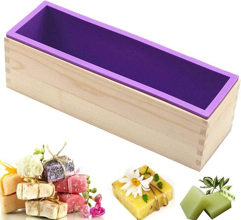 Silicone Soap Mold Loaf with Wooden Box for Soap Making in Kuwait