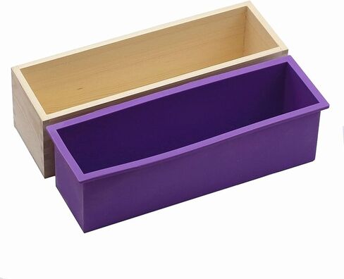 Silicone Soap Mold Loaf with Wooden Box for Soap Making in Kuwait