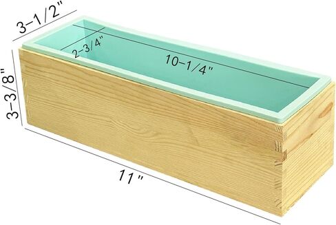 Flexible Rectangular Soap Silicone Loaf Mold Wood Box for 42oz Soap Making Supplies ¡­ in Kuwait