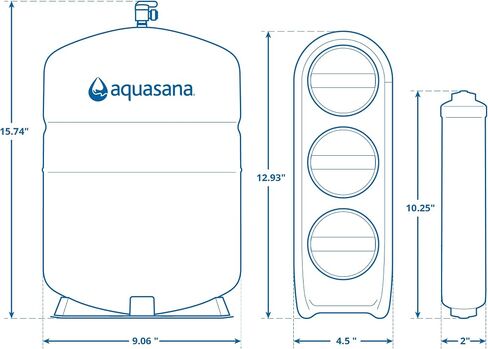 Aquasana SmartFlow Reverse Osmosis Water Filter System - High-Efficiency Under Sink RO Removes up to 99.99% of Fluoride, Arsenic, Chlorine, and Lead - Brushed Nickel Faucet in Saudi Arabia
