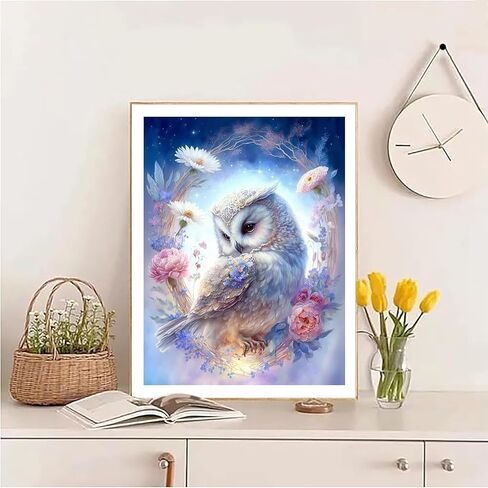 Owl Stamped Cross Stitch Kits for Adults, Animals Counted Cross Stitch Kits for Beginners, Needlepoint Cross-Stitch Patterns Embroidery Kits Arts and Crafts for Home Decor 12×16 Inch in Kuwait