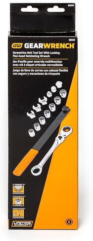 GEARWRENCH 15 Piece Serpentine Belt Tool Set with Locking Flex Head Ratcheting Wrench | 89000 in Saudi Arabia