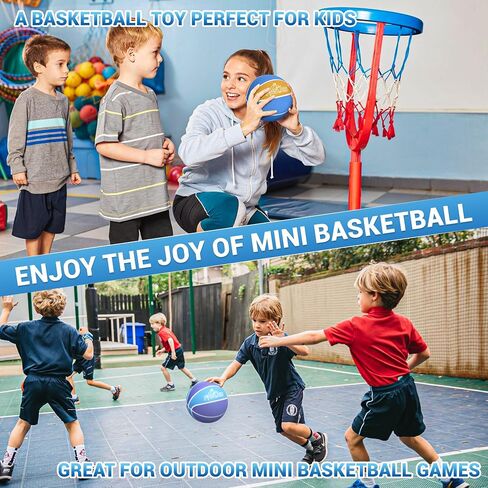 Glow in The Dark Mini Basketball with Pump(6",4 Pack), Glowing Mini Basketball for Indoor Outdoor Hoop, Small Basketball Balls for Kids, Toddlers, Adults in Saudi Arabia