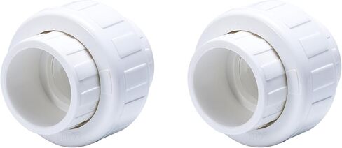 10PCS PVC Union Coupling, (Socket x Socket) White, Schedule 40, with EPDM O-Ring(3/4Inch) in Saudi Arabia