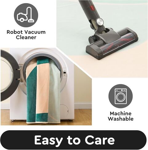 سجاد بوهو أخضر قابل للغسل لغرفة المعيشة - سجادة غرفة نوم كبيرة مقاس 8 × 10، فائقة النعومة وغير قابلة للانزلاق، سجادة منخفضة الطبقات مناسبة لغرفة المعيشة وغرفة النوم والمكتب وغرفة الطعام بجانب السرير in Kuwait