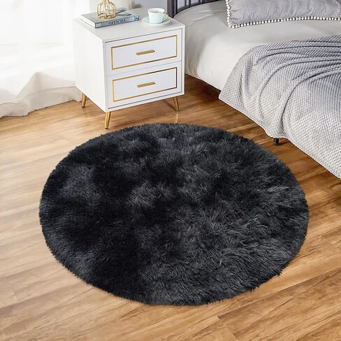 White Small Round Rug Fuzzy Circle Rug Shaggy Nursery Rugs Comfy Circle Reading Rug White Faux Fur Rug Circular Fluffy Rug Plush Circle Carpet Play Mats for Kids Girls Room Princess Castle 2x2ft in Saudi Arabia