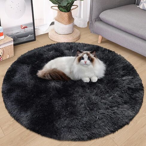 White Small Round Rug Fuzzy Circle Rug Shaggy Nursery Rugs Comfy Circle Reading Rug White Faux Fur Rug Circular Fluffy Rug Plush Circle Carpet Play Mats for Kids Girls Room Princess Castle 2x2ft in Saudi Arabia
