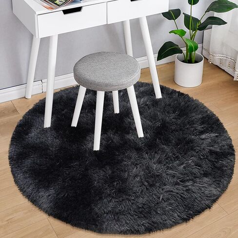 White Small Round Rug Fuzzy Circle Rug Shaggy Nursery Rugs Comfy Circle Reading Rug White Faux Fur Rug Circular Fluffy Rug Plush Circle Carpet Play Mats for Kids Girls Room Princess Castle 2x2ft in Saudi Arabia