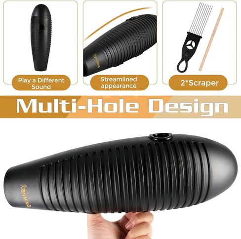 RANMING Guiro Instrument,3.9 x13 Inch Super Guiro,Fish Shaped Latin Percussion Instrument with 2 Scraper Musical Training Tool for Beginners and Music Lover.(Purple) in Kuwait