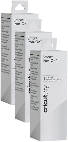 Cricut Joy Smart Iron On، أبيض (5.5 بوصة × 24 بوصة) - قطع بدون حصيرة للأشكال التي يصل طولها إلى 4 أقدام، والتقطيع المتكرر حتى 20 قدمًا in Kuwait