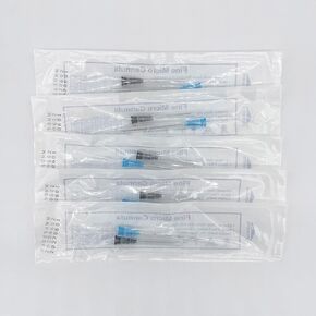Disposable Blunt Tip with Puncture for Body Lifting 23g 25g 27g 30g 50mm/38mm Gauge Size Optional (5pcs 23g 50mm), Orange