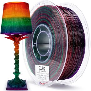ZIRO PLA Filament 1.75mm, Fast Color Changing Twinkling PLA, Sparkle Glitter with Colorful Transluent PLA Base, 3D Printing Material,1kg/2.2lbs Spool, Fit Most FDM Printers, Flower Series, Sunflower