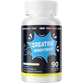 Creatine Monohydrate 2500mg Per Serving, 90 Capsules - Gluten Free, Non-GMO
