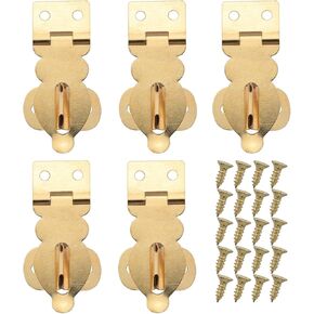 5PCS Mini Decorative Hasps Buckles Brass Solid Padlock Hasp for Gift Boxes Wooden Box Jewelry Box Wine Gift Case Chest Suitcase