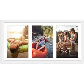 Americanflat 14x20 Collage Picture Frame with Polished Plexiglass - Fits Nine 4x6 Photos or One 14x20 Photo - Gallery Wall Frame Set - Signature Collection - Photo Frame for Wall Display – Black