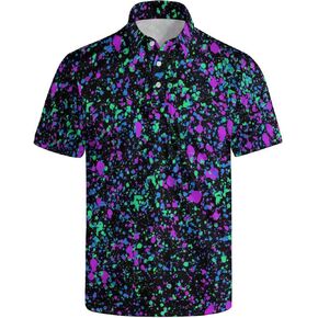 Men's Golf Polo Shirt - Performance Moisture Wicking Quick Dry Short Sleeve Shirts - Funny Slim Fit Golf Shirt for Men