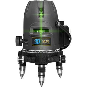 (Outdoor Superbright) 5lines outdoor green laser level self leveling precision level Super brightness 5 strong light spots Can rotate 360 degrees Can charging digital lithium ion battery High capacity