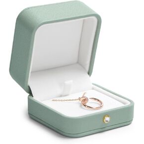Velvet Necklace Box Necklace Jewelry Box Necklace Gift Box Necklace Boxes For Jewelry Gift Elegant Pendant Box Jewelry Packaging Gift Box Necklace Case Necklace Gift Box (Green)