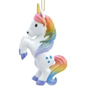 Kurt Adler H7547 Unicorn Blow Mold Ornament, 4-inch High, Plastic,Christmas