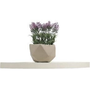 InPlace Durbale Corner Shelf with Invisible Bracket - Wall Mounted Decorative Corner Shelf for Bouquet of Flowers - Easy to Install Floating Corner Shelves - 18" D x 18" W x 1.5" H, White - 9602036E