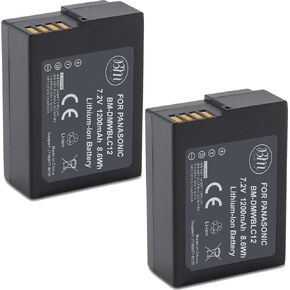 BM Premium 2 Pack of High Capacity DMW-BLC12 Batteries for Panasonic Lumix DC-FZ1000 II DC-G95 DMC-G85 DMC-GH2 DMC-G5 DMC-G6K DMC-G7 DMC-GX8 DMC-FZ200 DMC-FZ300 DMC-FZ1000 DMC-FZ2500 Cameras